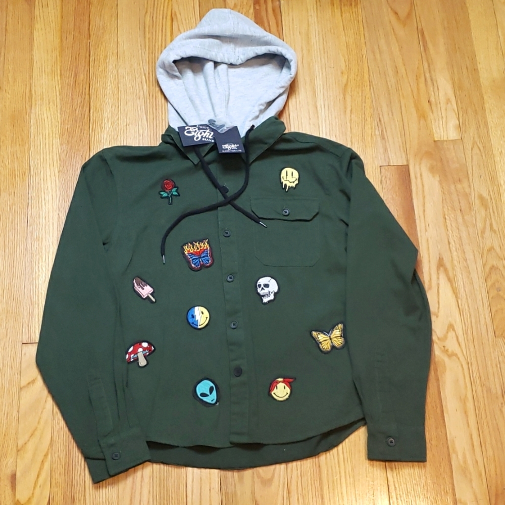 Eighty Eight Hoodie Medium Patches Jean Jacket